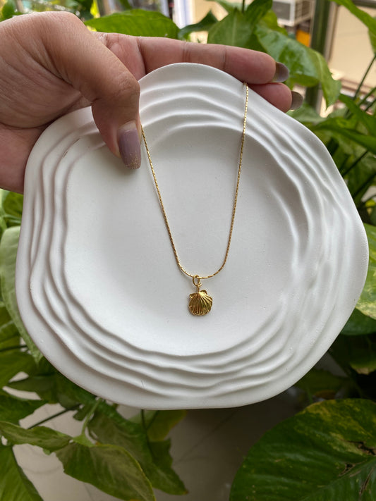 Dainty Shell Pendant with Chain